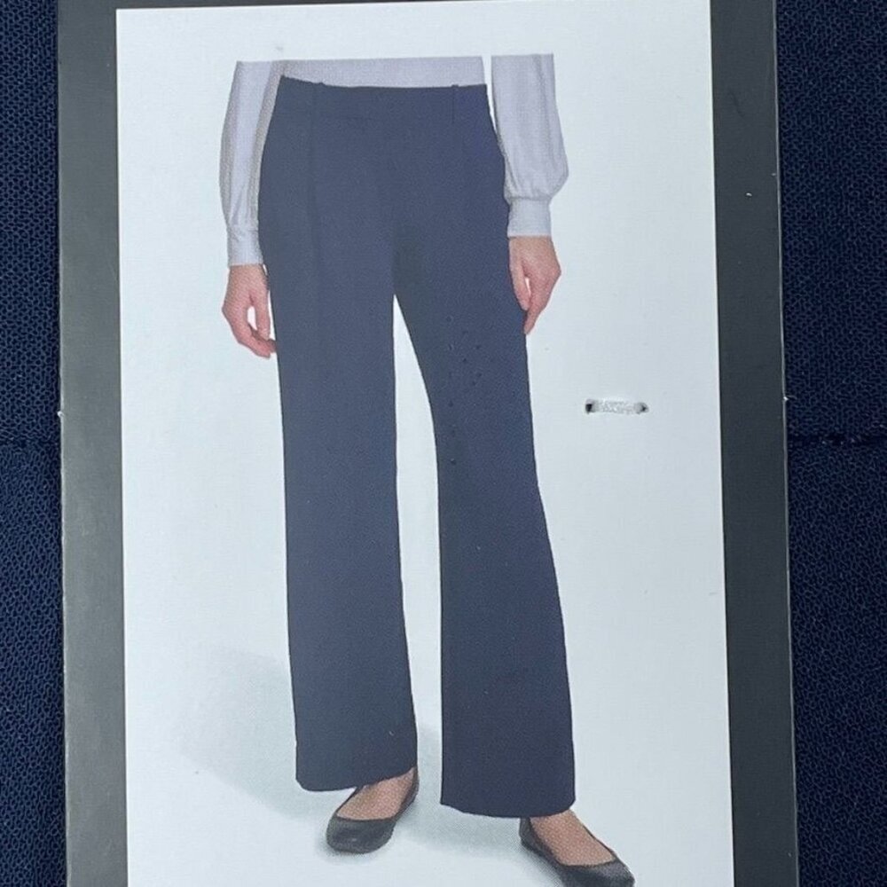DKNY Womens Navy Blue Wide Leg Pants Size 18 Relaxed Fit d0911